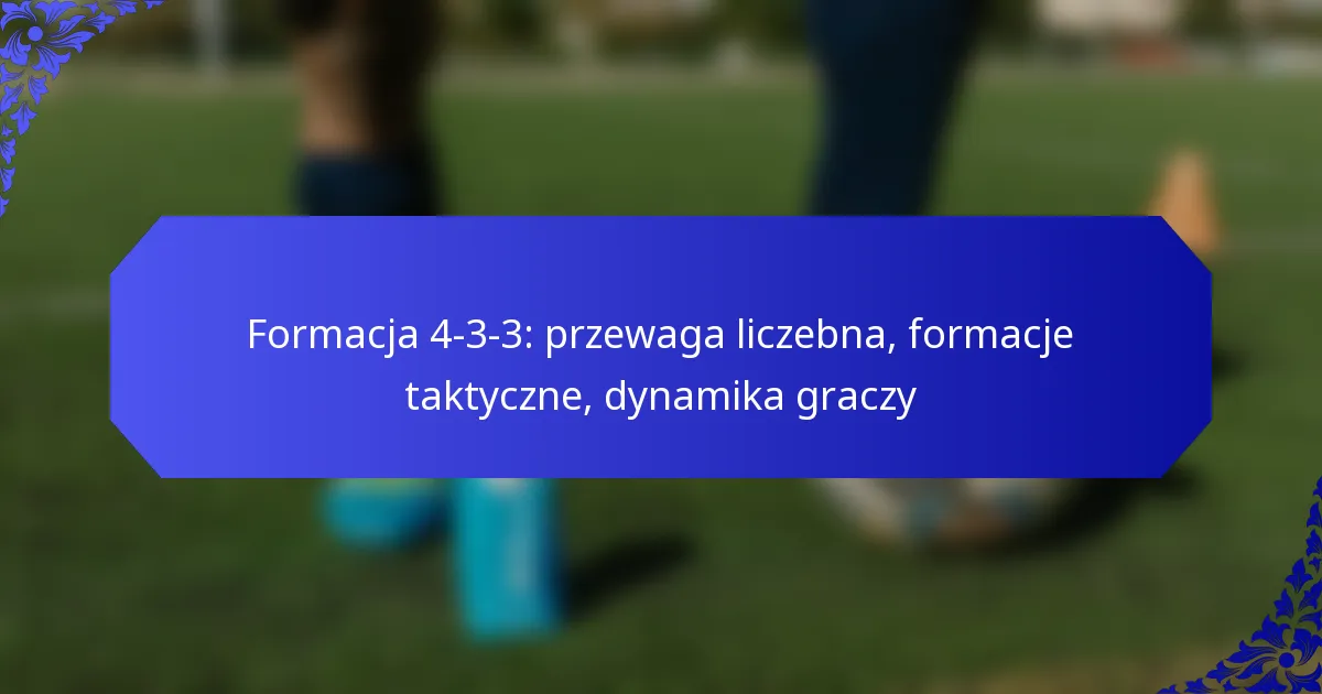 Formacja 4-3-3: przewaga liczebna, formacje taktyczne, dynamika graczy